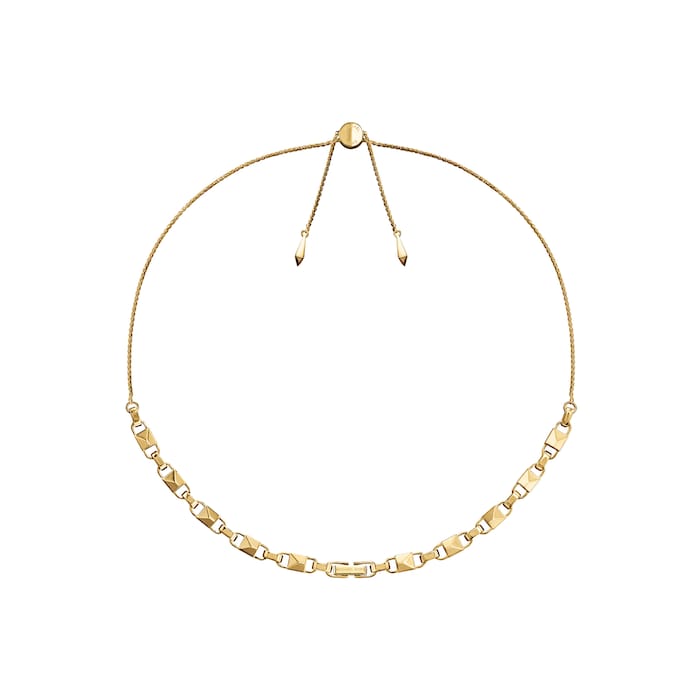 Michael Kors Mercer Link 14ct Gold Plated Slider Necklace