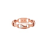 Michael Kors Mercer Link 14ct Rose Gold Plated Band Ring Size O