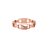 Michael Kors Mercer Link 14ct Rose Gold Plated Band Ring Size P