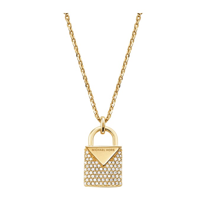 Michael Kors Colour 14ct Gold Plated Padlock Pendant