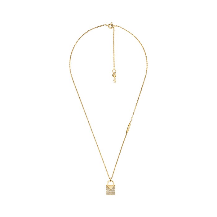 Michael Kors Colour 14ct Gold Plated Padlock Pendant