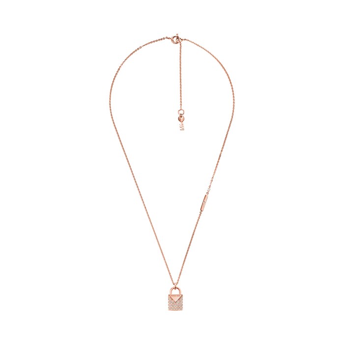 Michael Kors Colour 14ct Rose Gold Plated Padlock Pendant