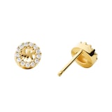 Michael Kors Logo 14ct Gold Plated Stud Earrings