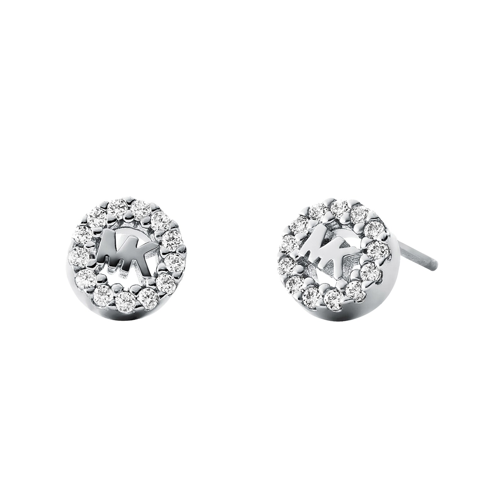 Michael Kors Logo Sterling Silver Stud Earrings
