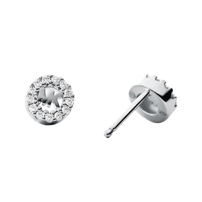 Michael Kors Logo Sterling Silver Stud Earrings