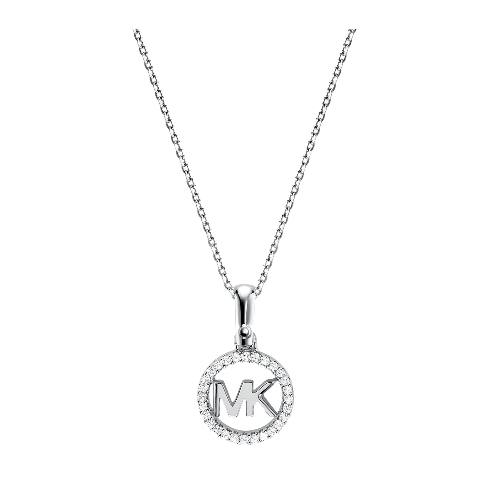 Michael Kors Custom Kors Sterling Silver Charm Necklace MKC1108AN040 ...