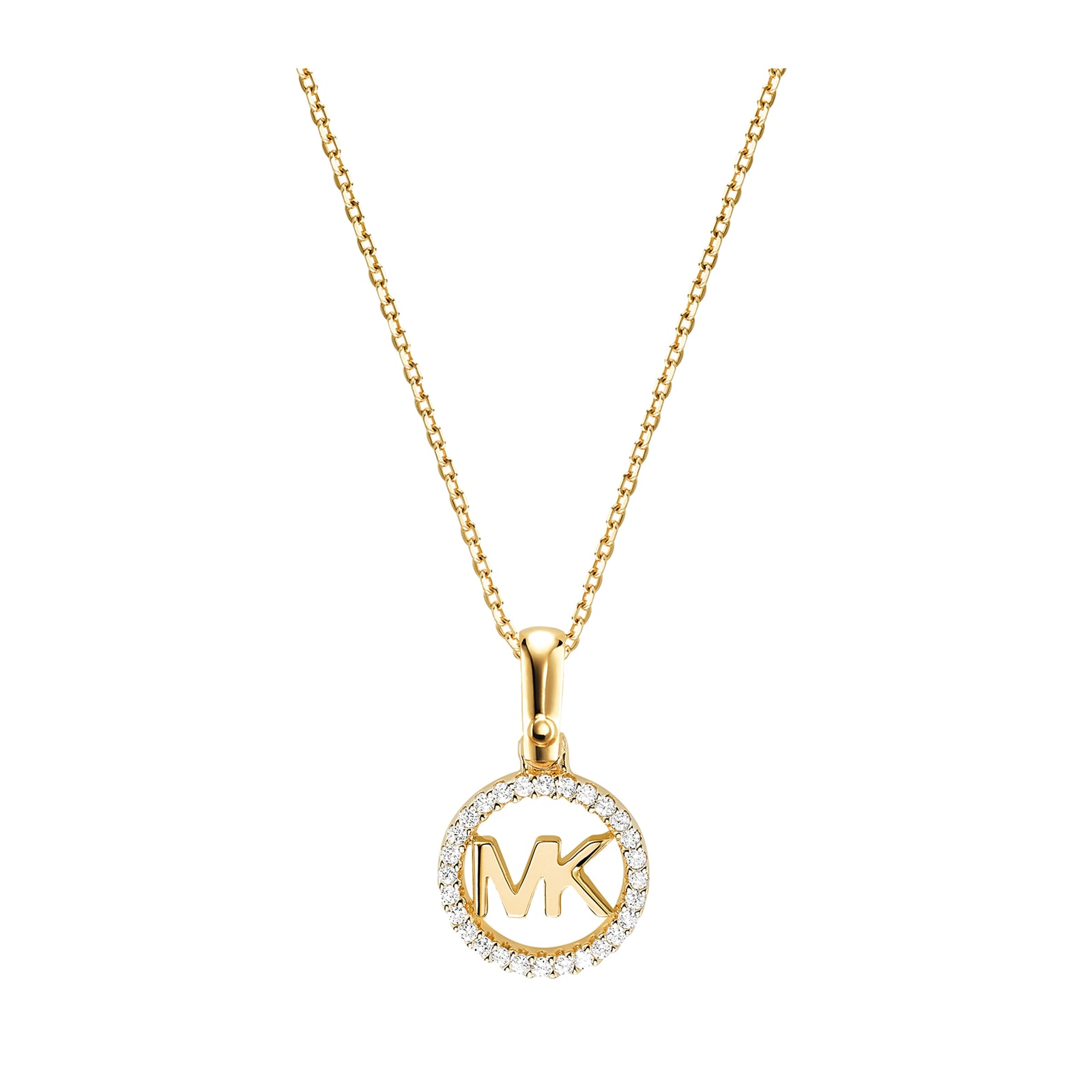Michael Kors Custom Kors 14ct Yellow Gold Coloured Charm Necklace