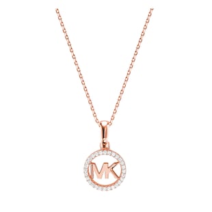 Michael Kors Custom Kors 14ct Rose Gold Coloured Charm Necklace