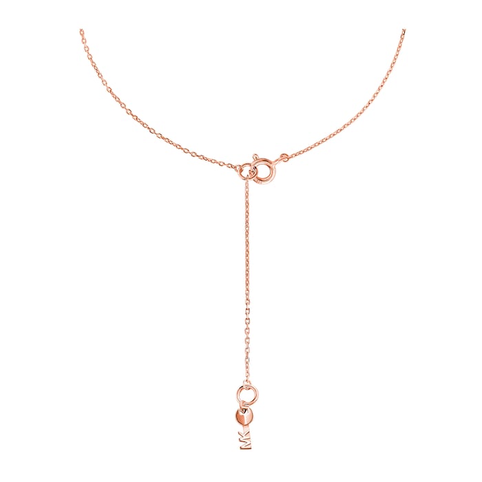 Michael Kors Custom Kors 14ct Rose Gold Coloured Charm Necklace