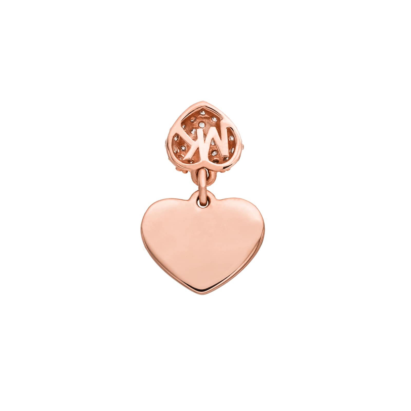 Love 14ct Rose Gold Plated Heart Duo Bracelet