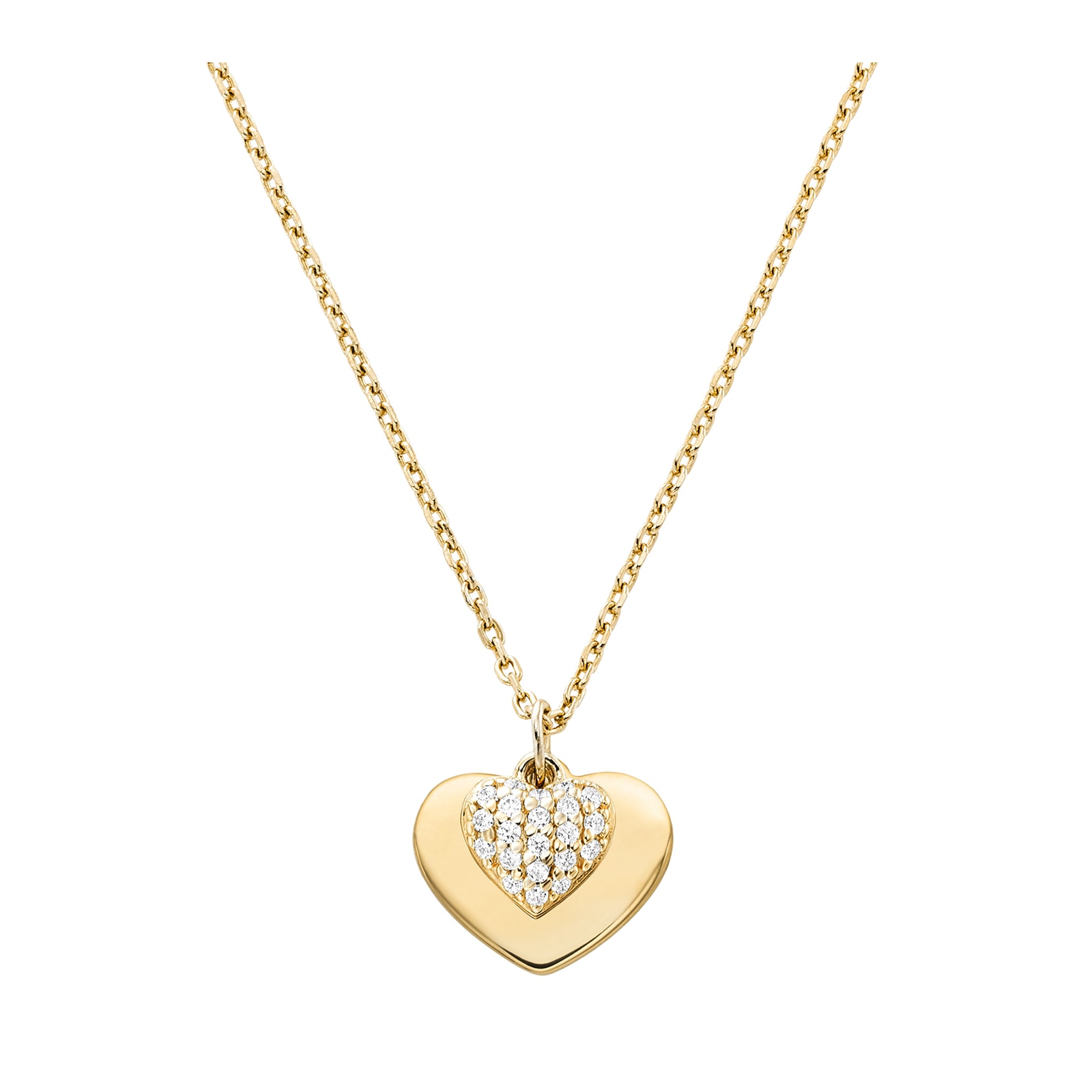 Precious Metal-Plated Sterling Silver Pavé Halo Necklace | Michael Kors