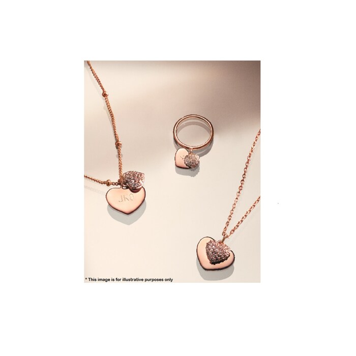 Michael Kors Love 14ct Rose Gold Coloured Heart Duo Pendant