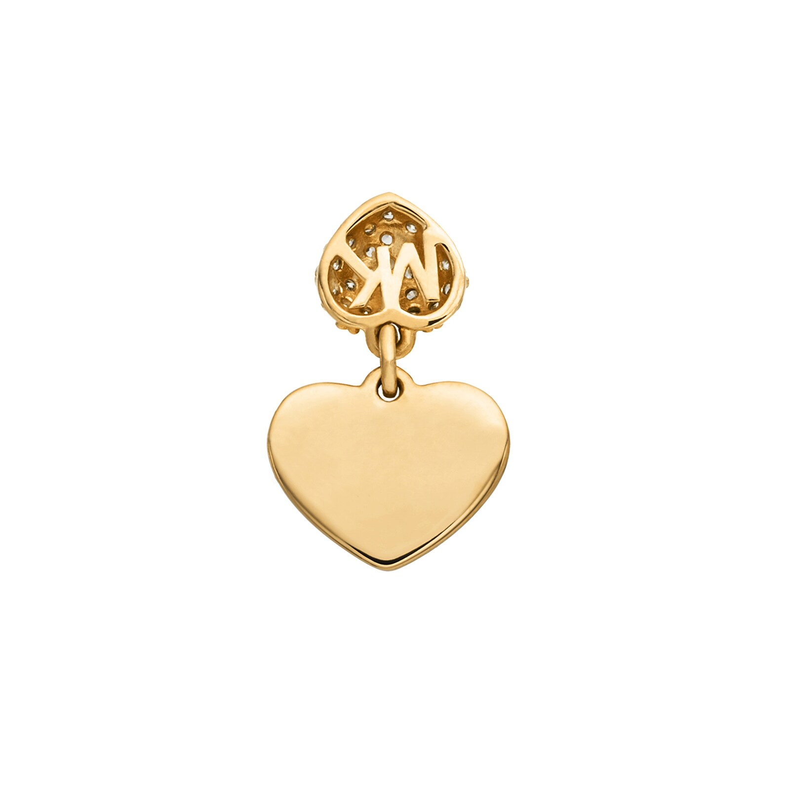 Michael Kors Love 14ct Gold Plated Heart Duo Ring Size L.5