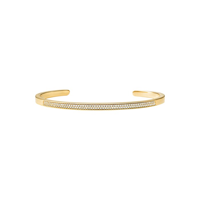 Michael Kors Custom Kors 14ct Gold Plated Cuff Size M