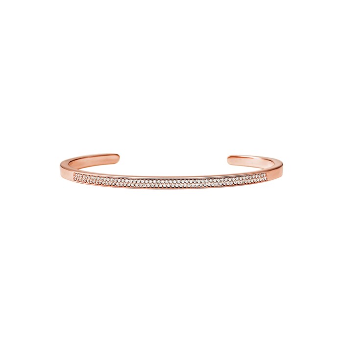 Michael Kors Custom Kors 14ct Rose Gold Plated Cuff Size M