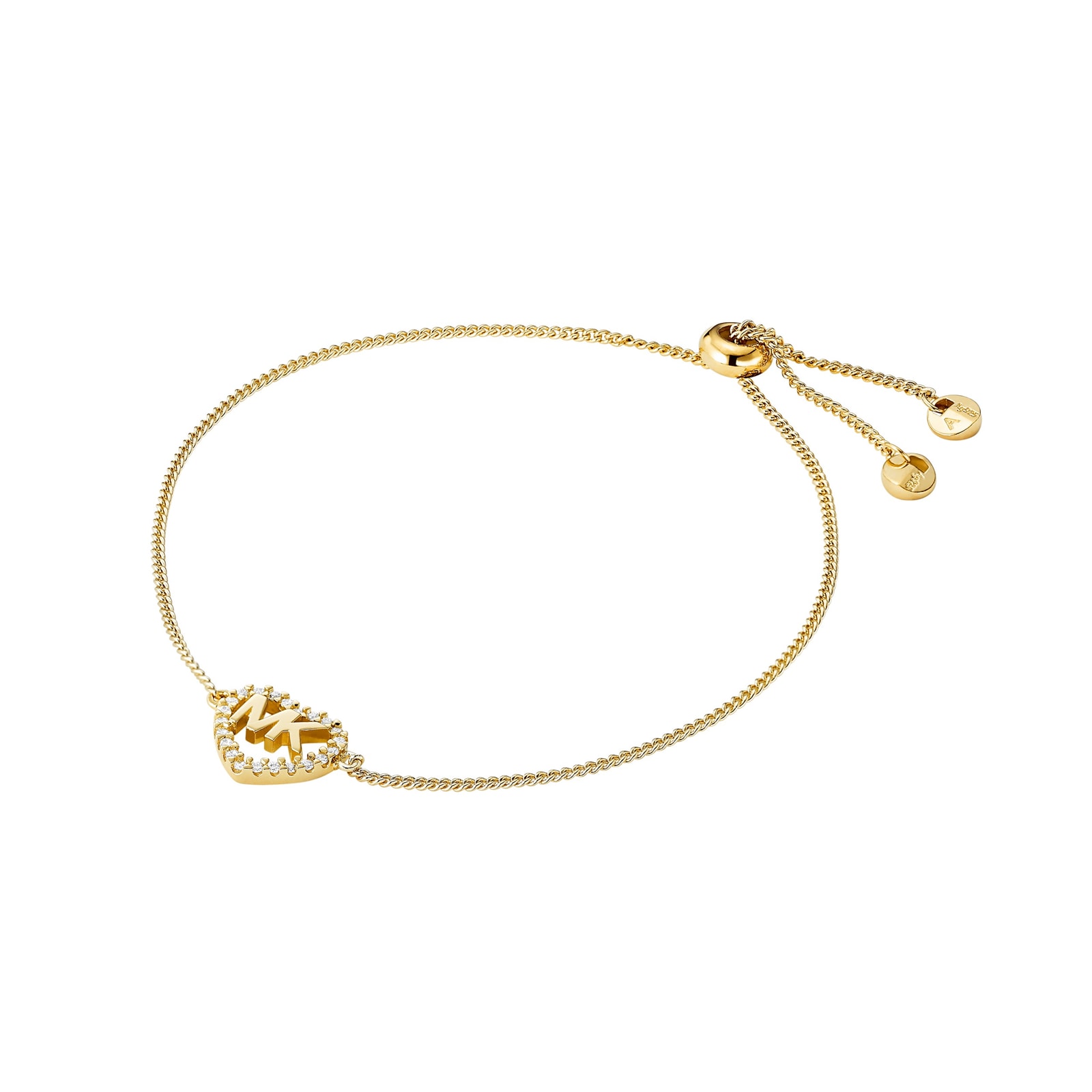 Michael Kors Love Yellow Gold Tone Cubic Zirconia Bracelet