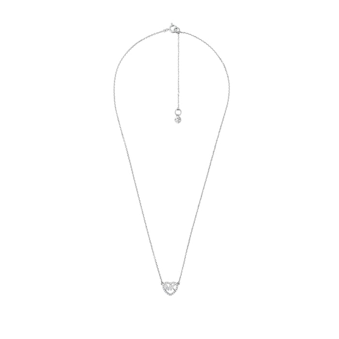 Michael Kors Love Silver Cubic Zirconia Necklace
