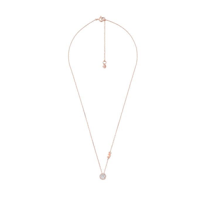 Michael Kors Custom Rose Gold Coloured Cubic Zirconia Necklace