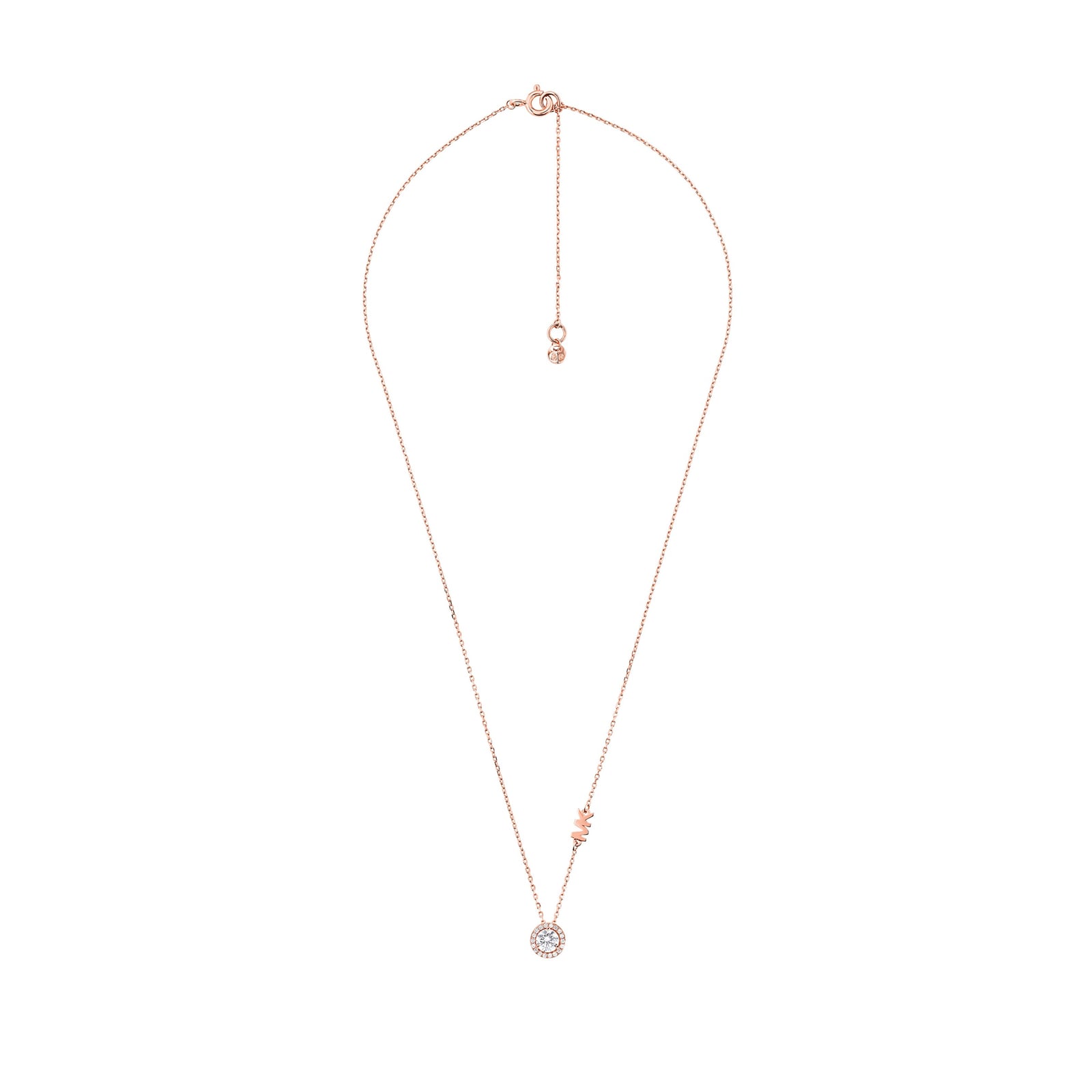 Michael Kors Custom Rose Gold Coloured Cubic Zirconia Necklace ...