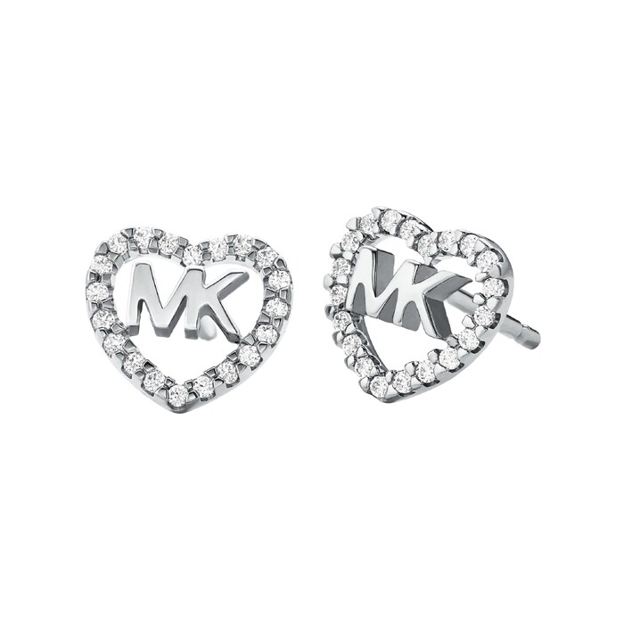 Michael Kors Love Silver Cubic Zirconia Earrings