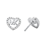 Michael Kors Love Silver Cubic Zirconia Earrings