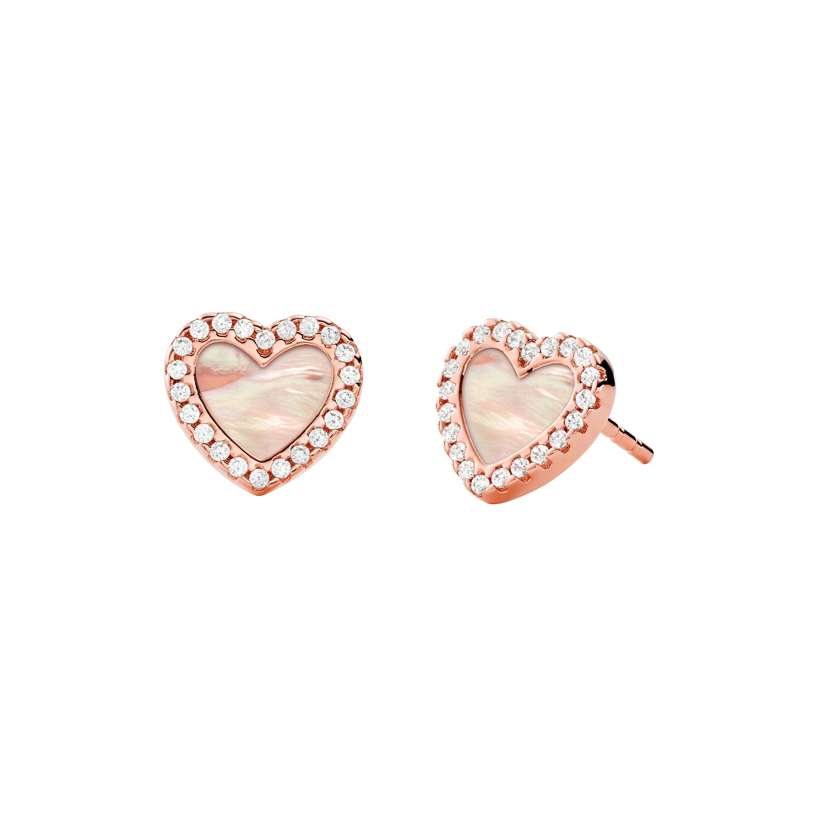 Michael Kors Rose Gold Heart Earrings Clearance, 50% OFF 