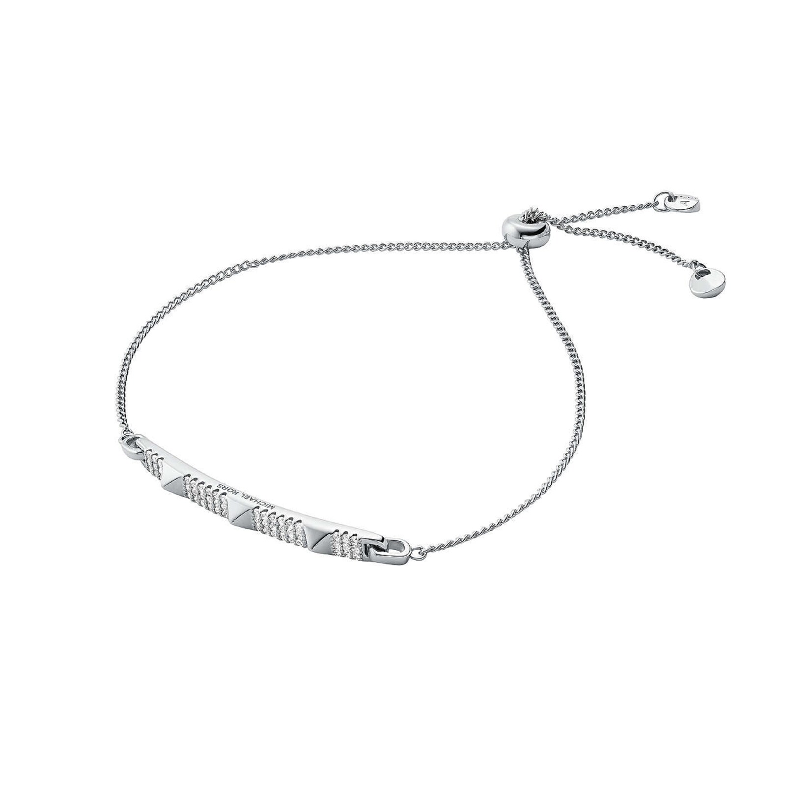 Michael Kors Pyramid Sterling Silver Slider Bracelet
