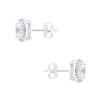 Michael Kors Sterling Silver Kors Brilliance Halo Studs