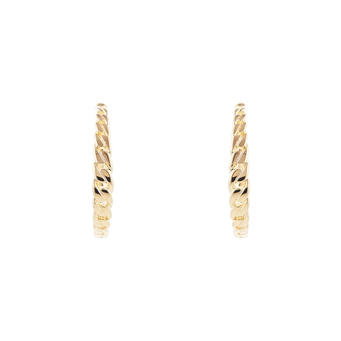 Michael Kors Statement Link Yellow Gold Colour Hoop Earrings