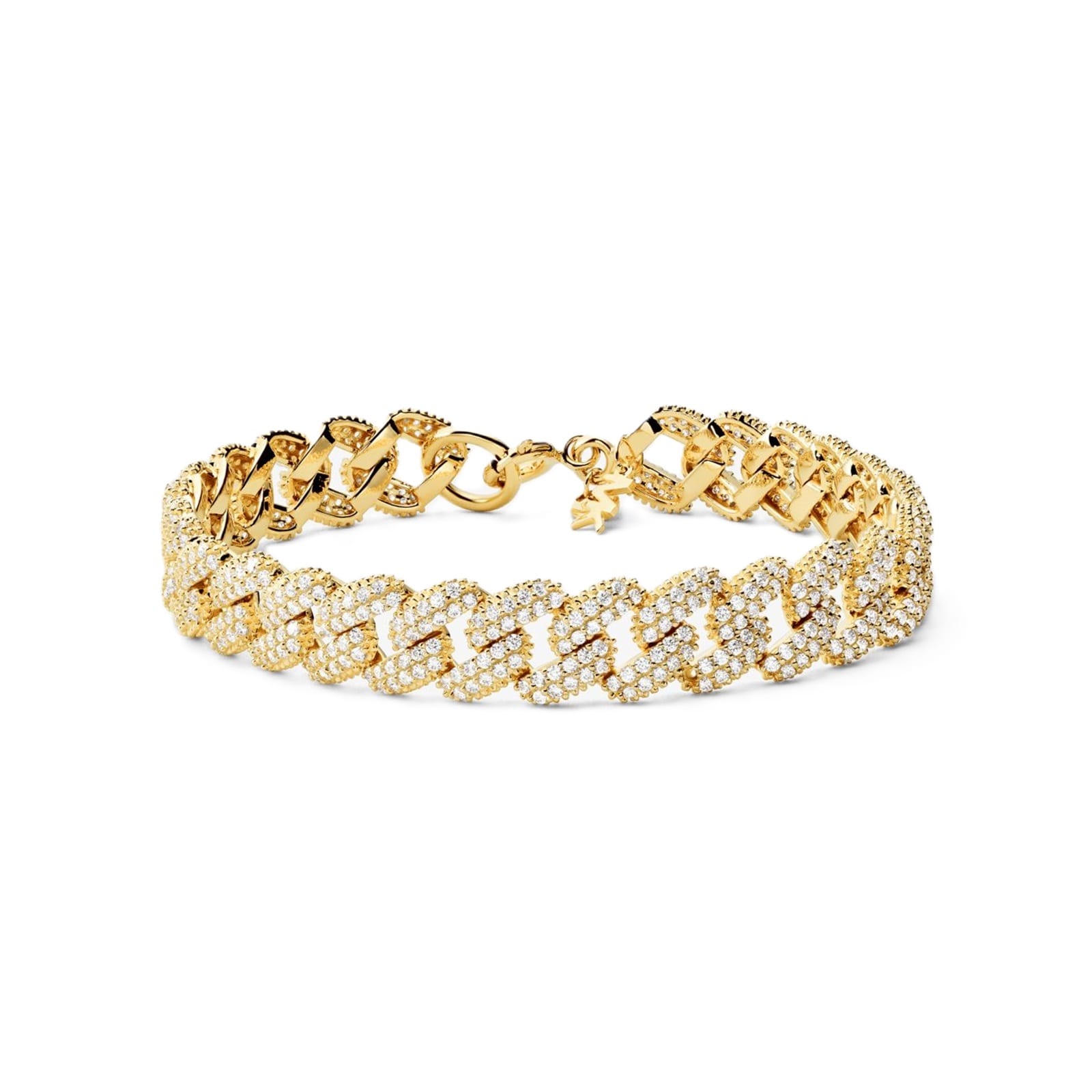 Michael Kors Yellow Gold Coloured Statement Link Cubic Zirconia Chain Bracelet