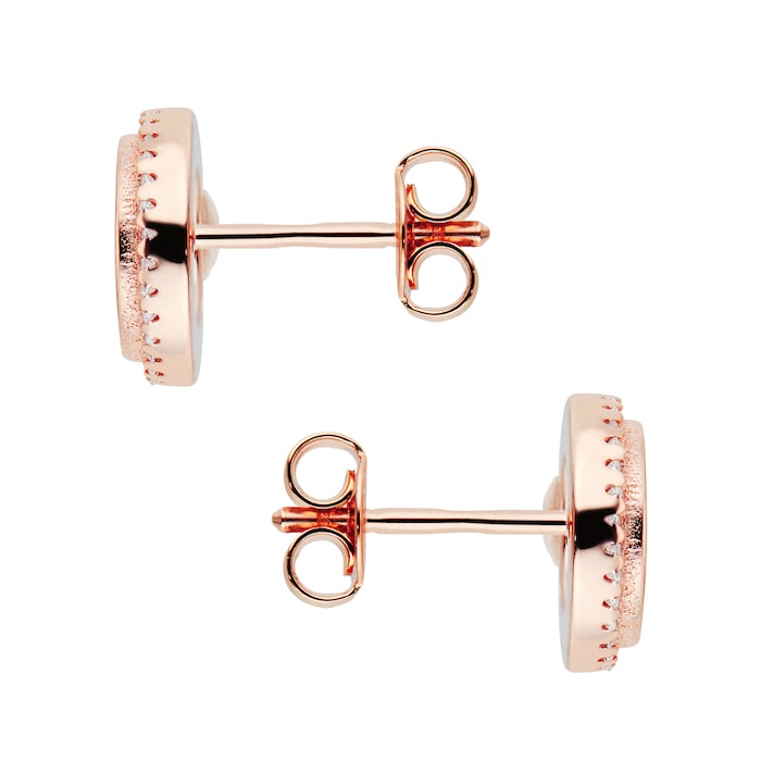 Michael Kors Logo Rose Gold Coloured Stud Earrings