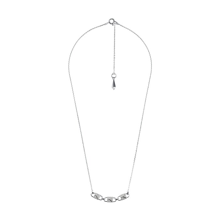 Michael Kors Mercer Link Sterling Silver Pave Necklace