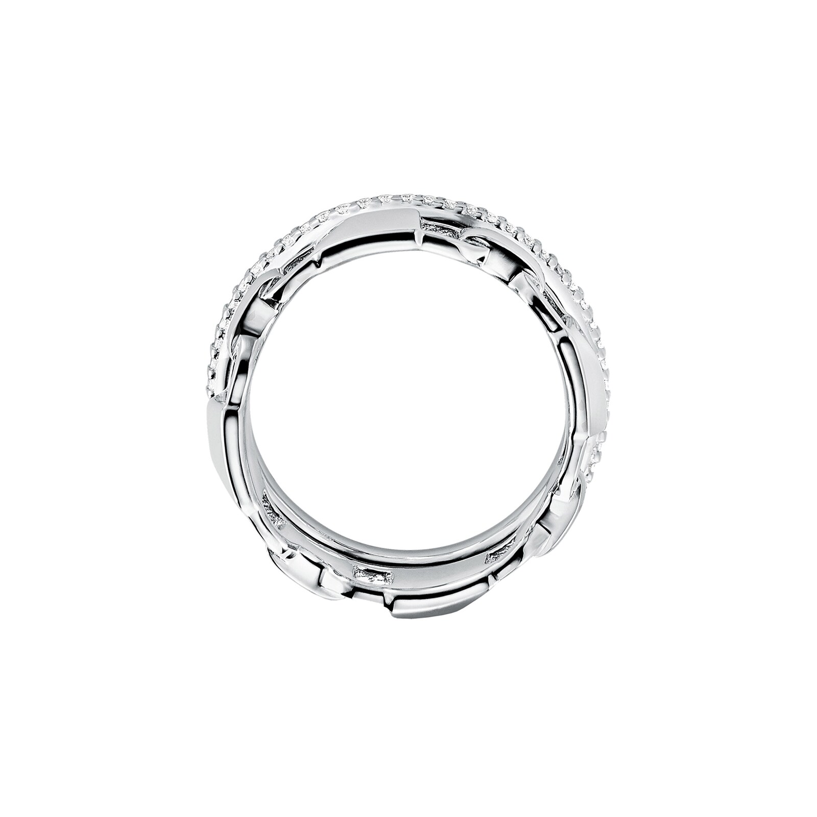 Michael Kors Mercer Link Sterling Silver Prestack Ring Size Small