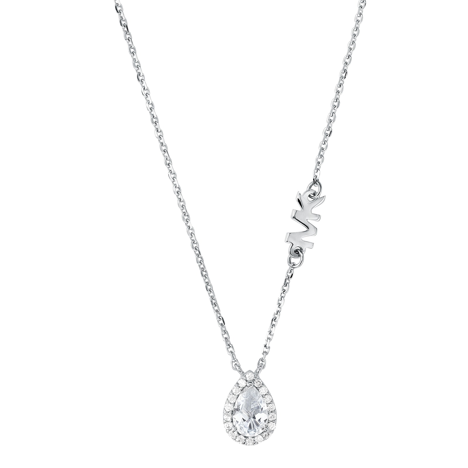 Sterling Silver Kors Brilliance Cubic Zirconia Pear Necklace