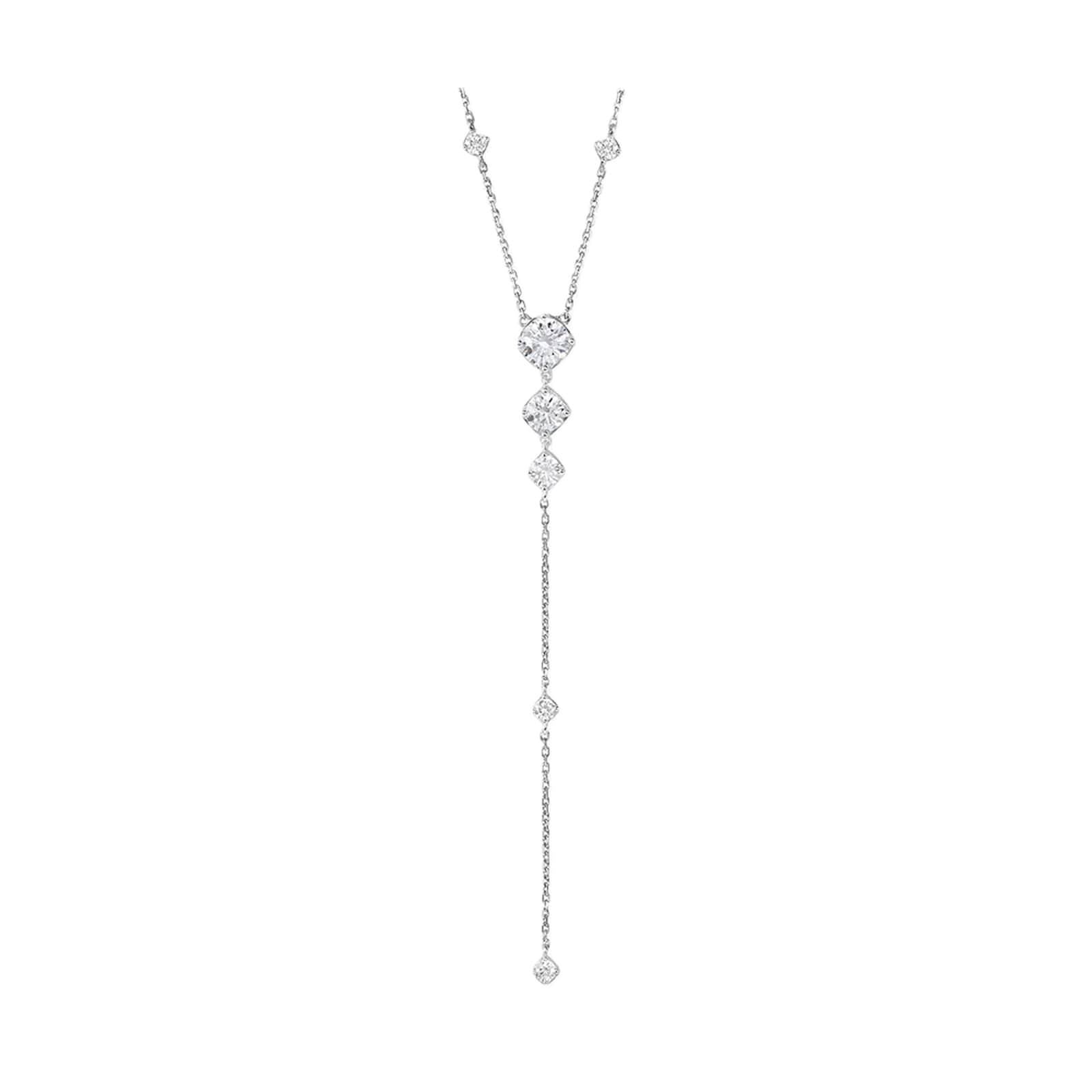 Michael Kors Silver Cubic Zirconia Lariat Premium Necklace