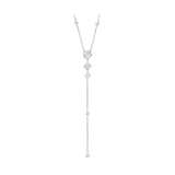 Michael Kors Silver Cubic Zirconia Lariat Premium Necklace