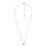 Michael Kors 14ct Rose Gold Coloured Kors Brilliance Cubic Zirconia Heart Necklace