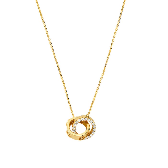 Michael Kors 14ct Yellow Gold Coloured Cubic Zirconia Ring Necklace