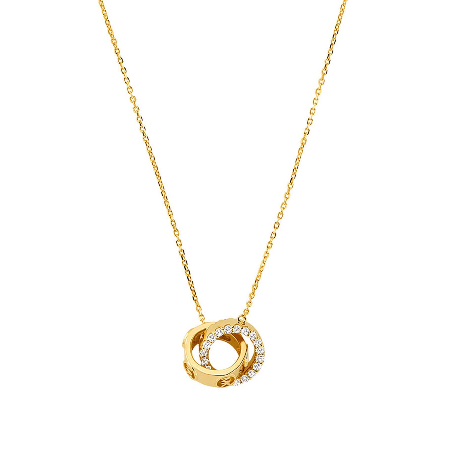 Michael Kors 14ct Yellow Gold Coloured Cubic Zirconia Ring Necklace ...