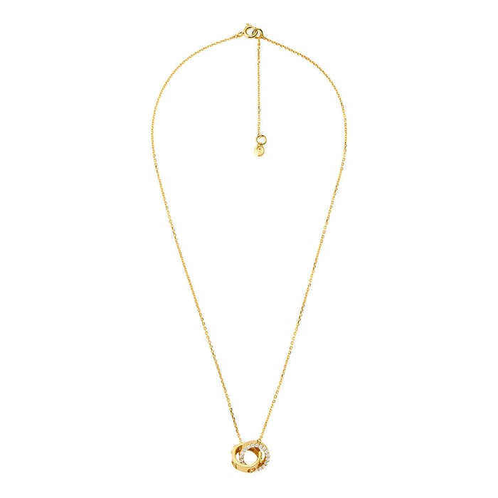 Michael Kors 14ct Yellow Gold Plated Cubic Zirconia Ring Necklace ...