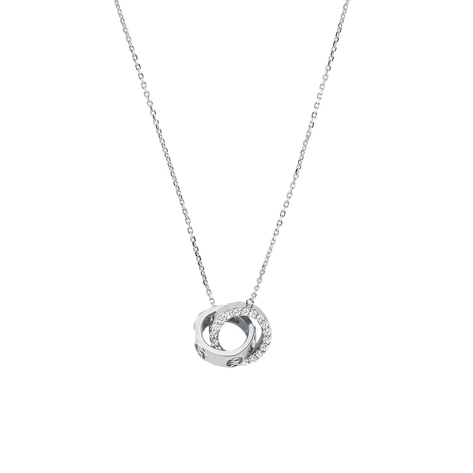 Michael Kors Sterling Silver Cubic Zirconia Ring Necklace