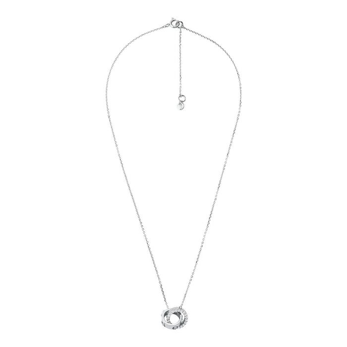 Michael Kors Sterling Silver Cubic Zirconia Ring Necklace