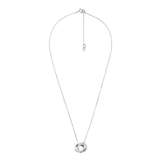 Michael Kors Sterling Silver Cubic Zirconia Ring Necklace