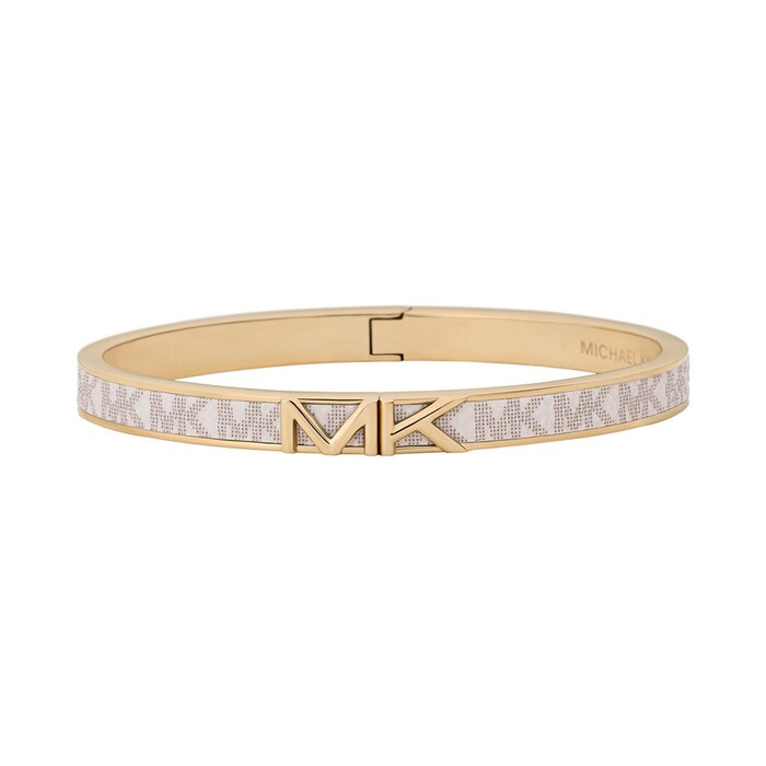 Michael Kors 14ct Yellow Gold Plated Logo Bangle