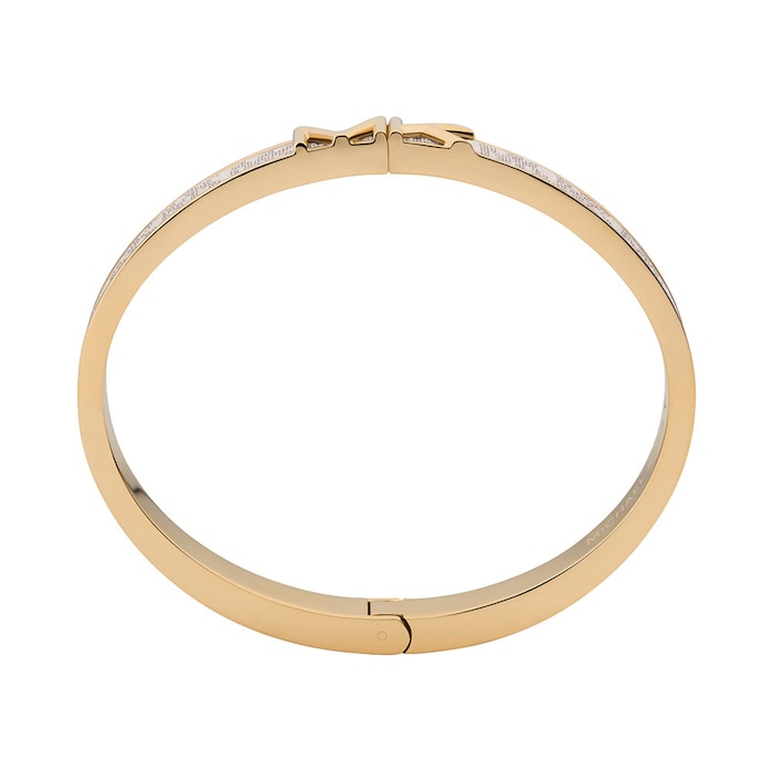 Michael Kors 14ct Yellow Gold Plated Logo Bangle