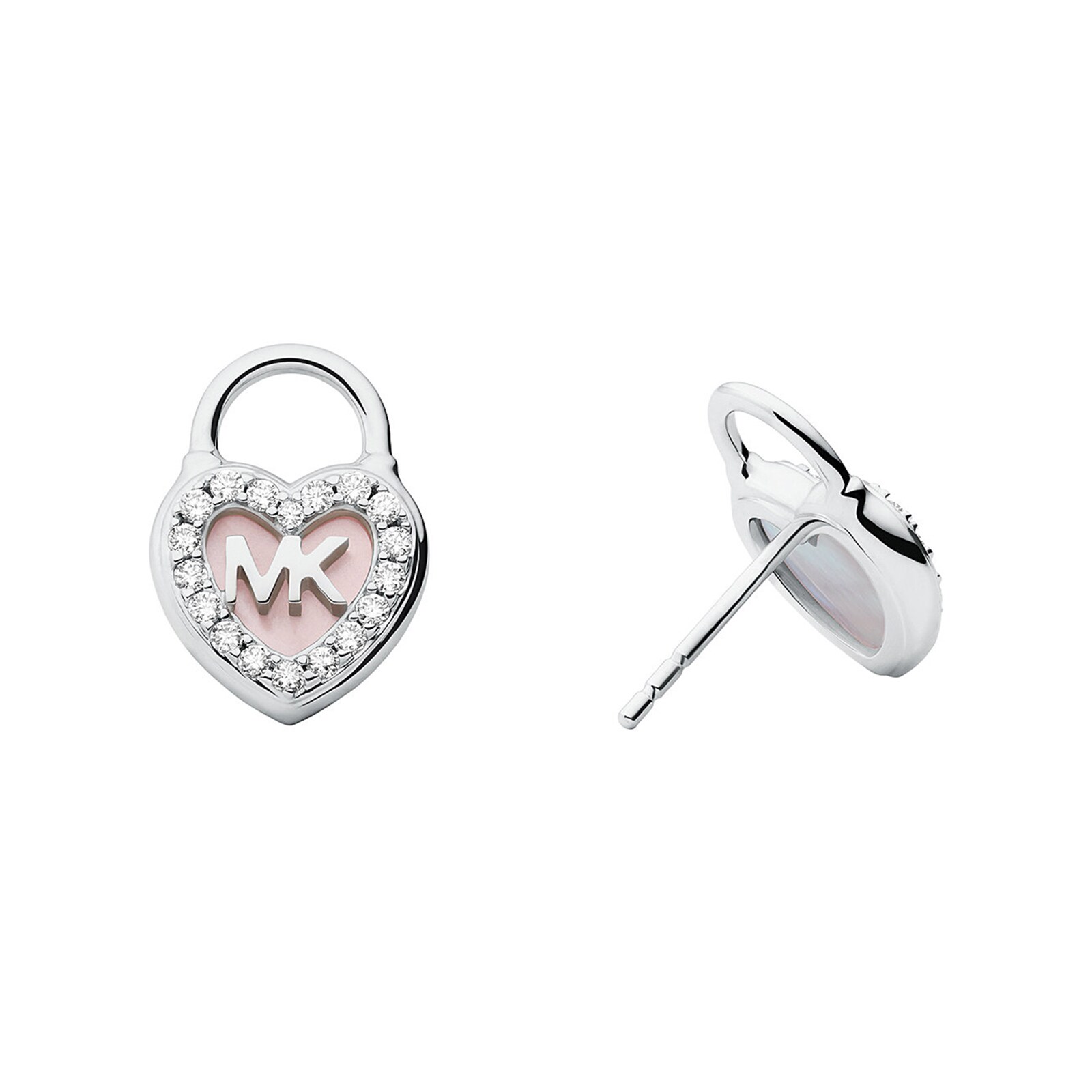 Michael Kors Kors Sterling Silver Mother Of Pearl Stud Earrings