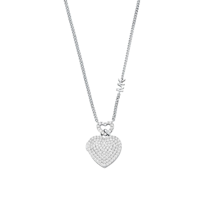 Michael Kors Kors Sterling Silver MK Locket Pendant
