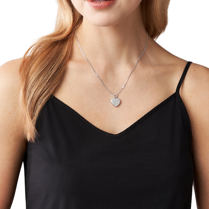 Michael Kors Kors Sterling Silver MK Locket Pendant