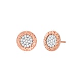 Michael Kors 14ct Rose Gold Coloured Sterling Silver Stud Earrings