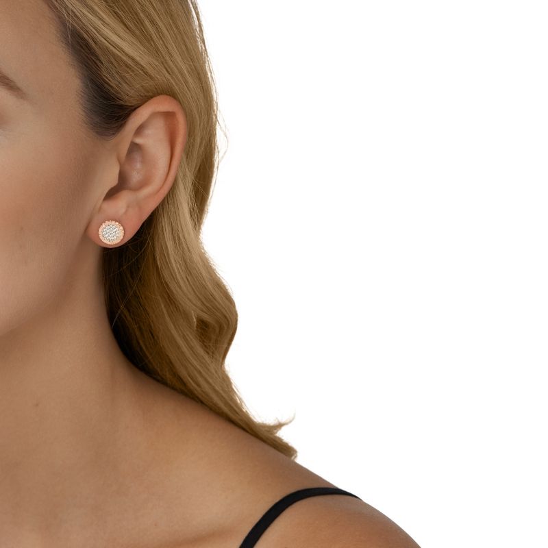 Michael Kors 14ct Rose Gold Coloured Sterling Silver Stud Earrings